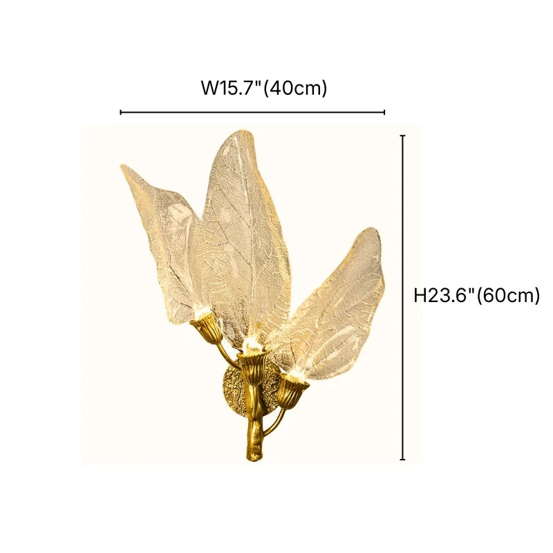 Leaf Acrylic LED Wall Sconce for Bedroom & Hallway