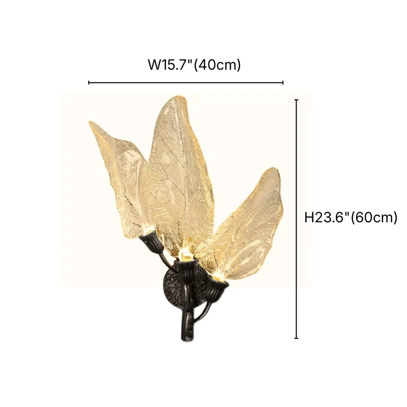 Leaf Acrylic LED Wall Sconce for Bedroom & Hallway