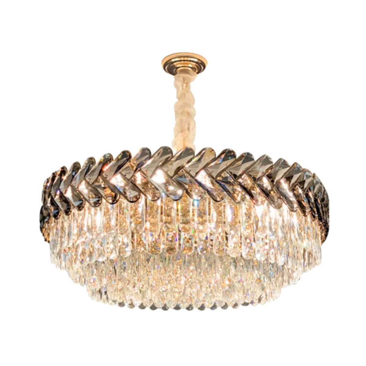 Solis Luxury Modern Crystal Gold Chandelier for Living Room & Dining Room