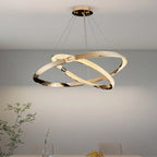 Dawn LED Black & Gold Chandelier for Living Room