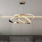 Dawn LED Black & Gold Chandelier for Living Room