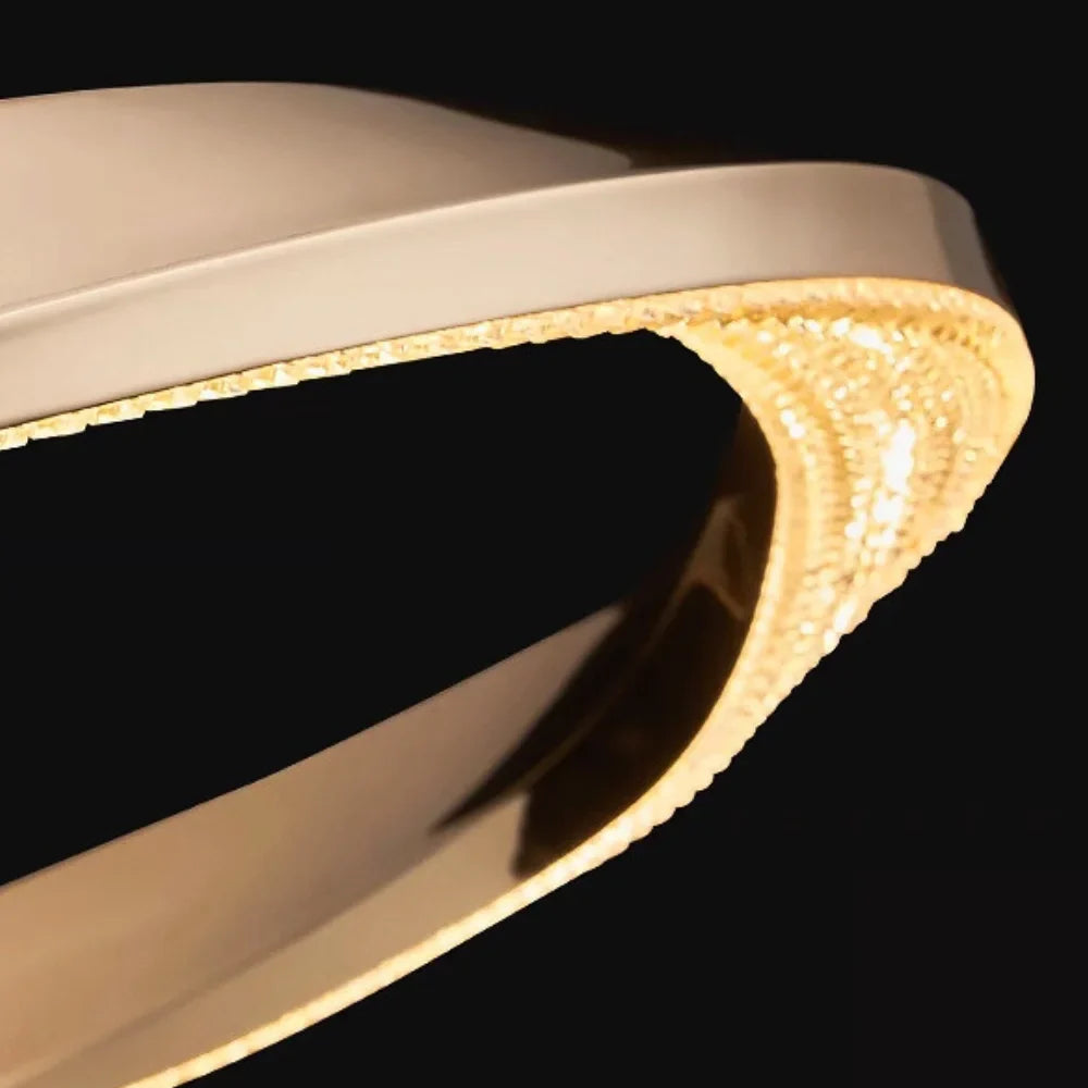 Dawn LED Black & Gold Chandelier for Living Room