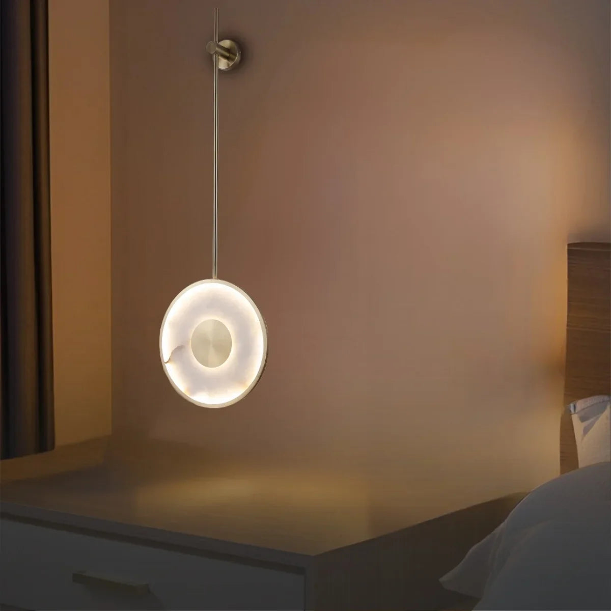 Solyn Natural Marble LED Wall Sconce for Bedroom & Living Room