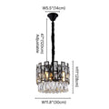 Luxor Modern Black Crystal Round Chandelier for Living Room & Dining Room
