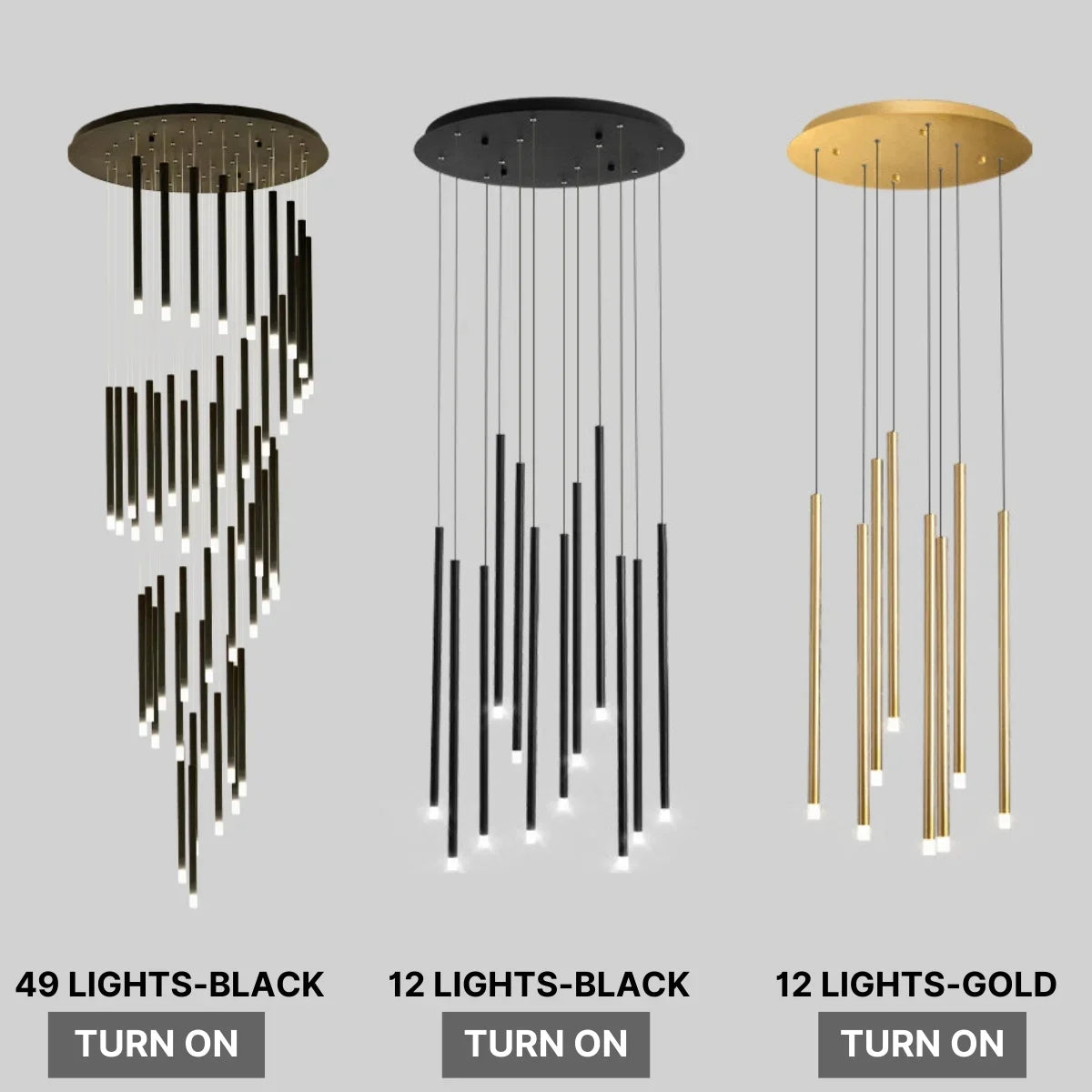 Swirl Modern Spiral LED Staircase Chandelier for Tall Foyers & Stairwells