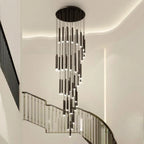 Swirl Modern Spiral LED Staircase Chandelier for Tall Foyers & Stairwells