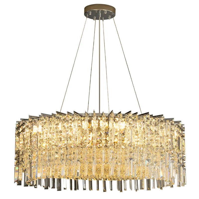 Tassel Modern All Crystal Chandelier for Living Room & Dining Room