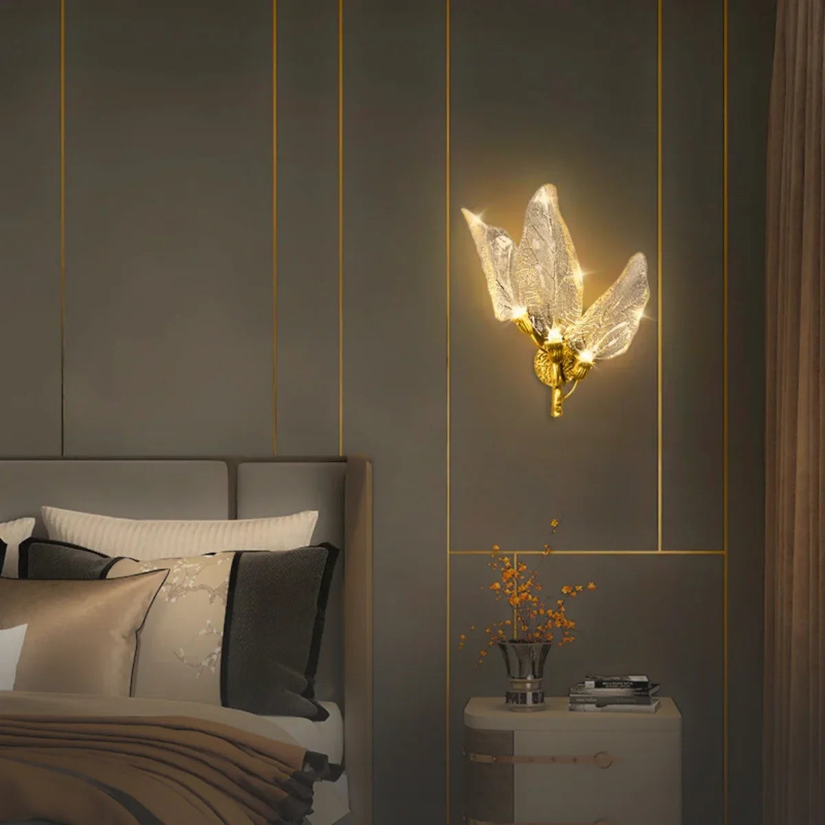Leaf Acrylic LED Wall Sconce for Bedroom & Hallway
