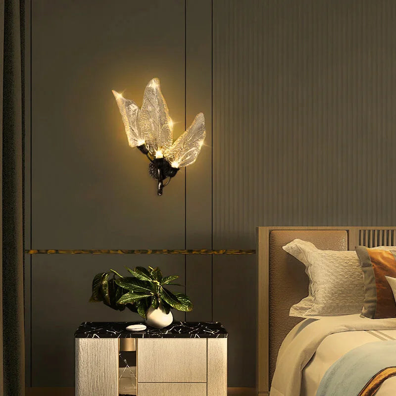 Leaf Acrylic LED Wall Sconce for Bedroom & Hallway