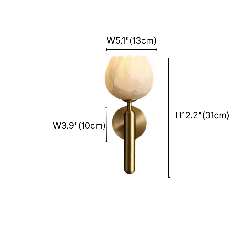 Velin Luxury LED Marble Wall Sconce for Bedroom & Living Room