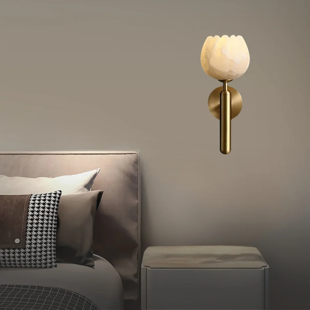 Velin Luxury LED Marble Wall Sconce for Bedroom & Living Room