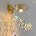 Nyla Colorful Crystal LED Wall Sconce for Bedroom & Living Room